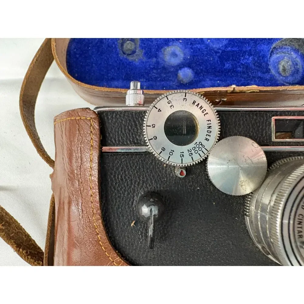 Argus C3 35mm Rangefinder Camera With 50mm Cintar Lens Leather Case Untested